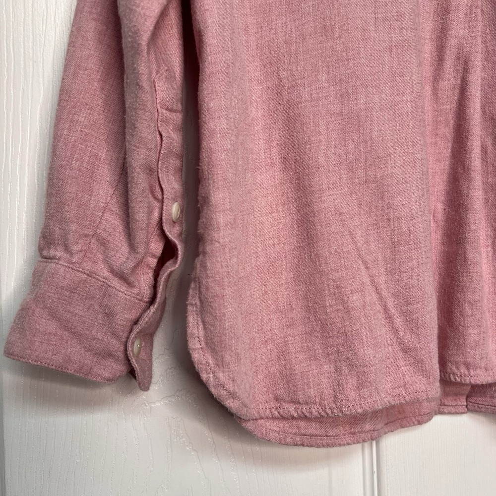 Madewell Womens XS Pink Tunic Back Button Up Classic Gorpcore Cabincore Cozy - Picture 2 of 12